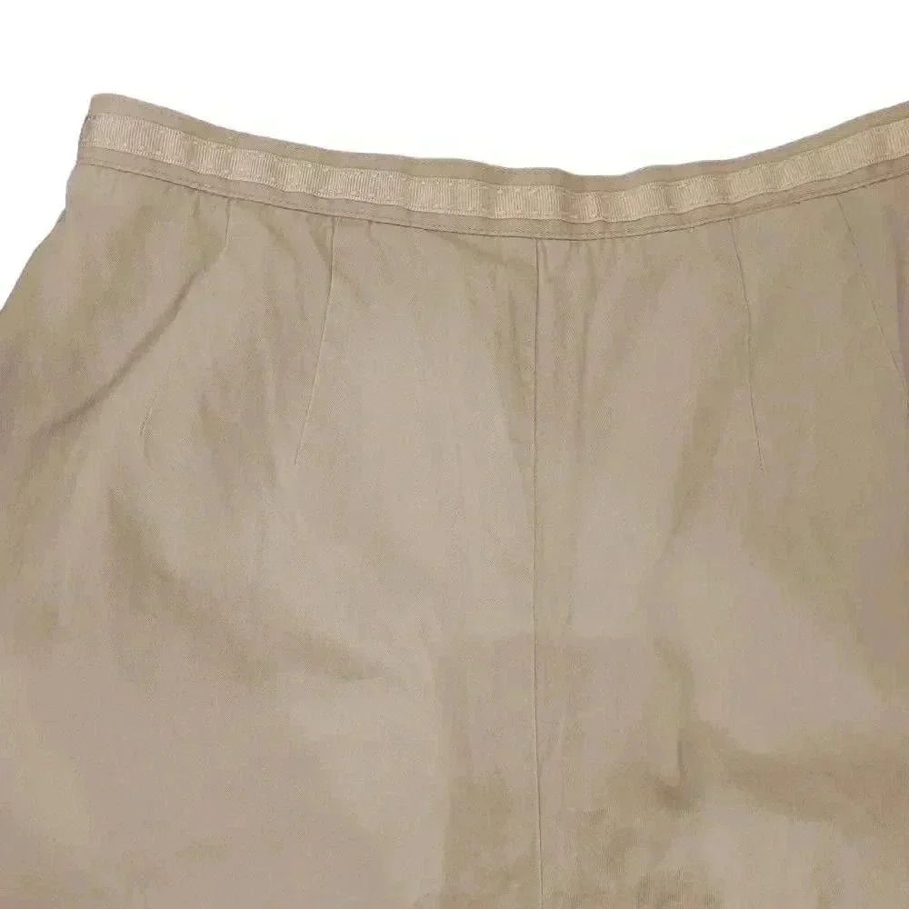 Lands' End Women's Ivory 100% Cotton High Waist Shorts - Picture 2 of 8